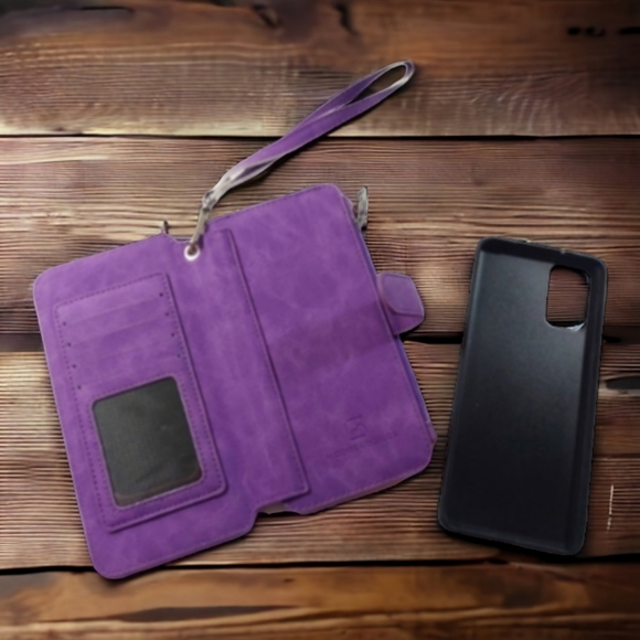Purple wallet with detachable phone case for galaxy S20+/S20+5g - Picture 3 of 4